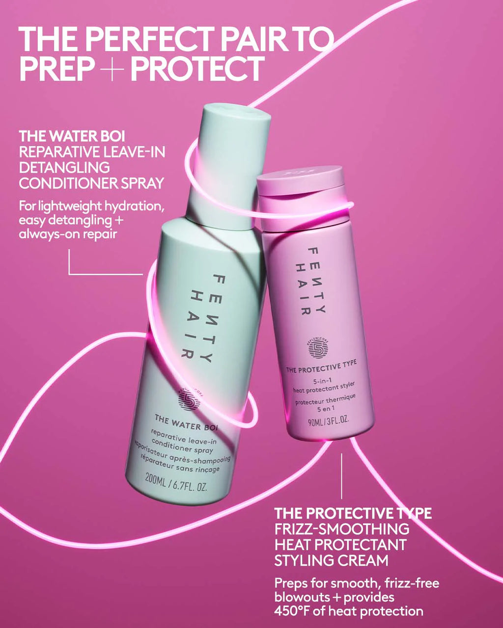 Fenty Hair Hydrated +  Hot Ones - Duo Leave-in Conditioner + Heat