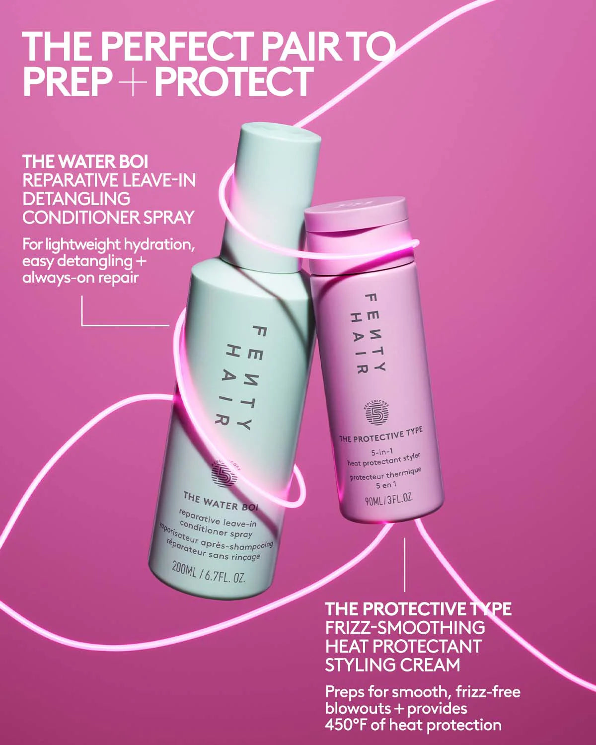 Fenty Hair Hydrated +  Hot Ones - Duo Leave-in Conditioner + Heat