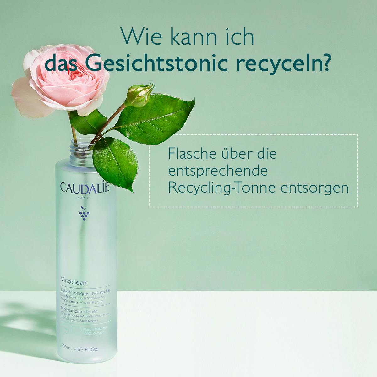 Caudalie Vinoclean Moisturizing Toner With Organic Rose Hydrosol