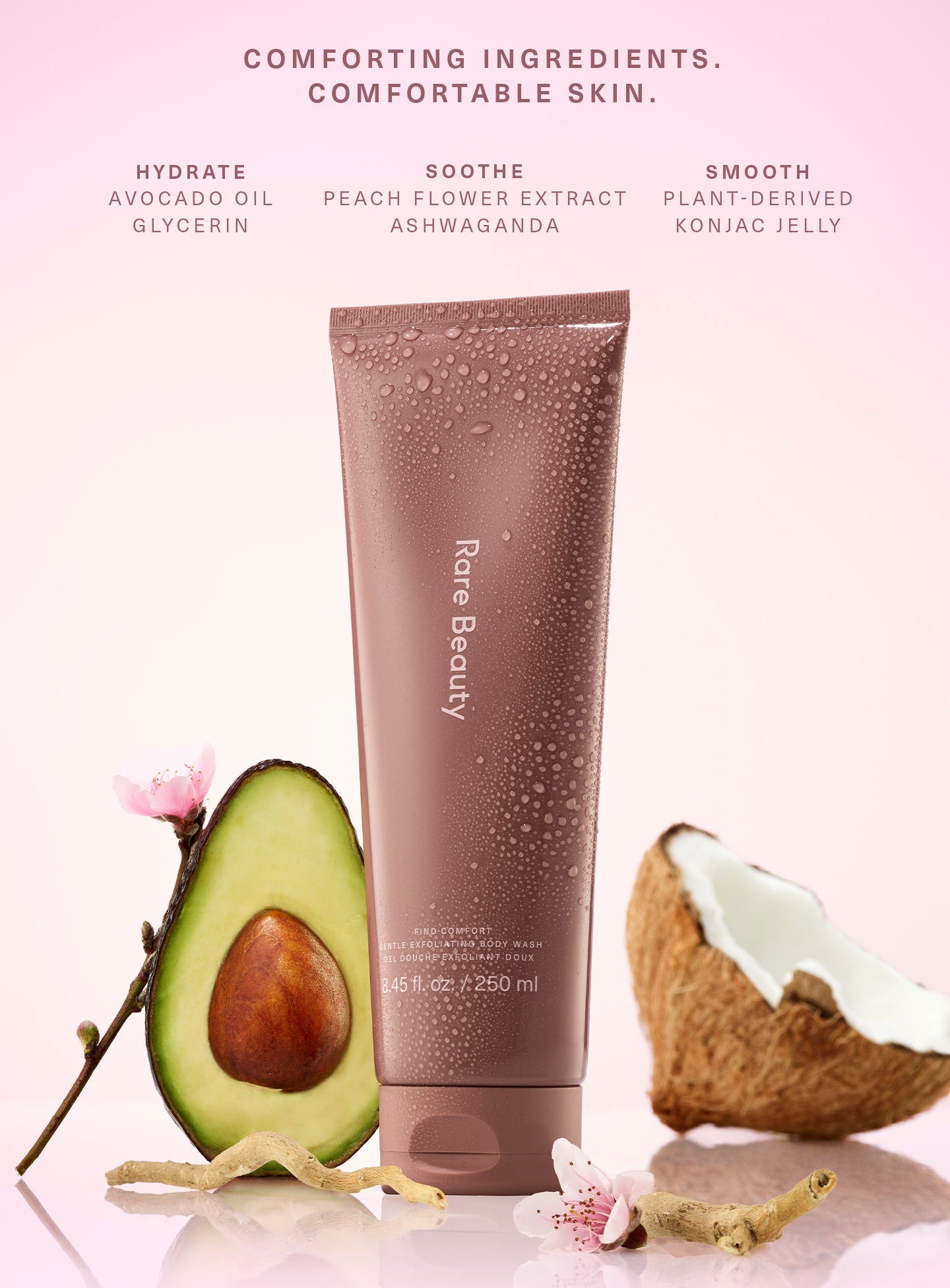 Rare Beauty Find Comfort Gentle Exfoliating Body Wash