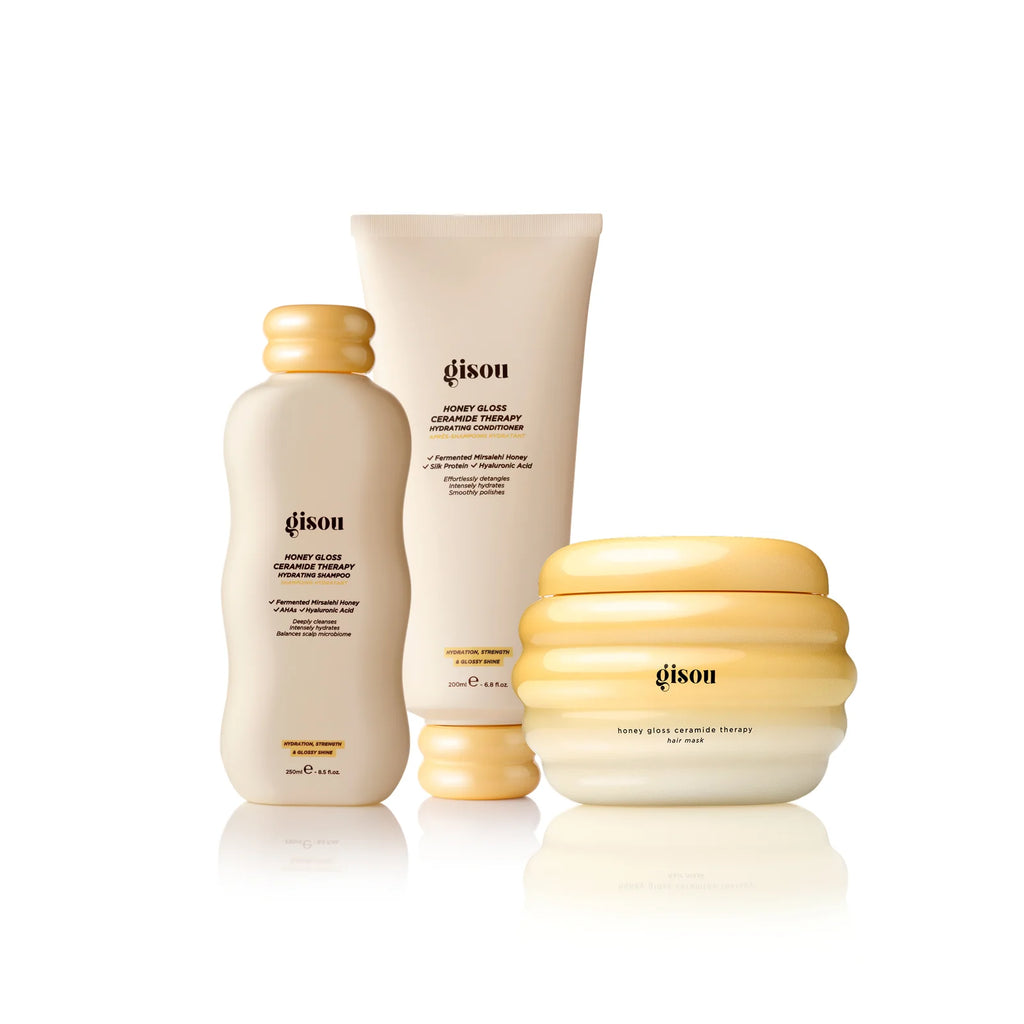 Gisou Honey Gloss Hair Wash Trio-Nylaglow-BiH