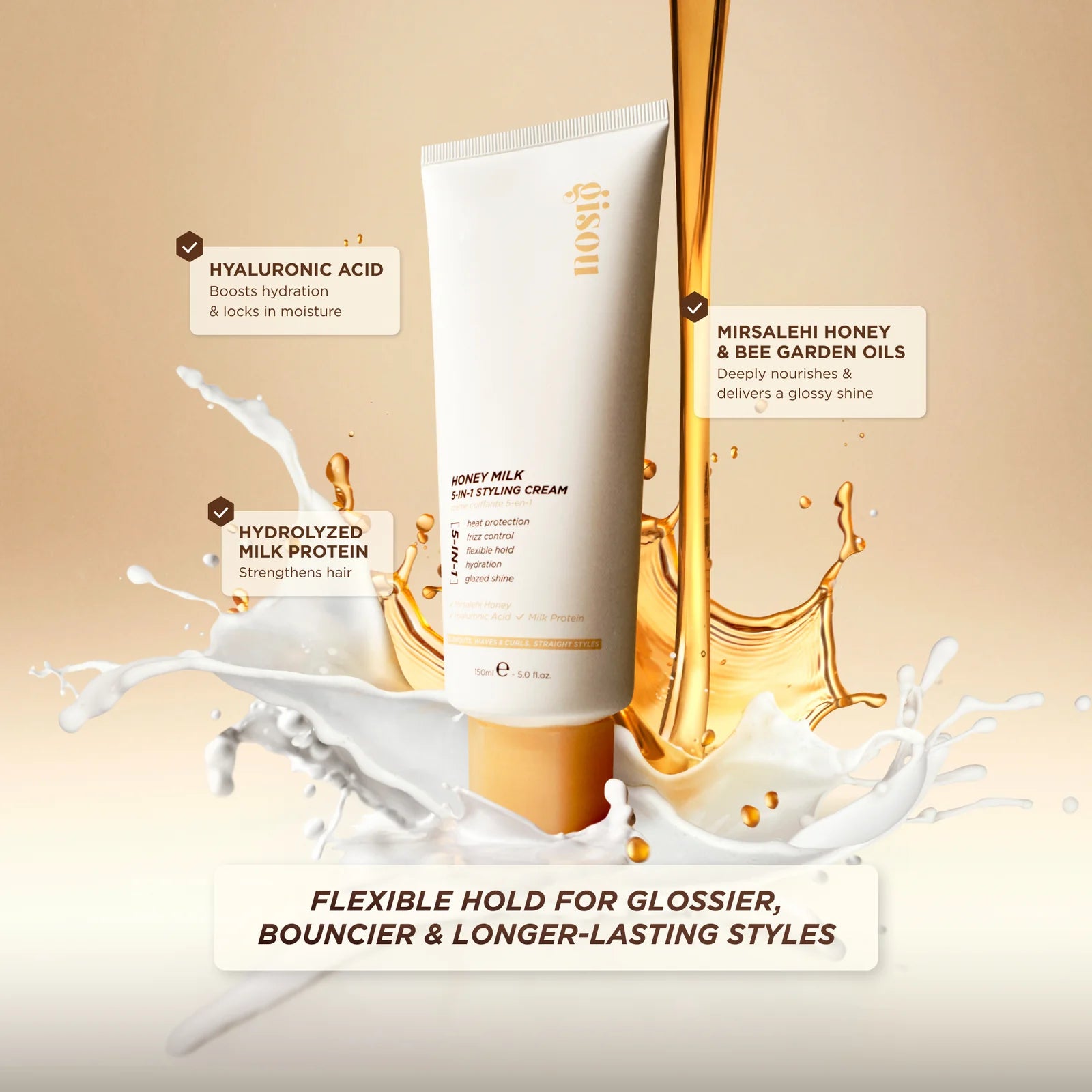 Gisou Honey Milk 5-in-1 Styling Cream