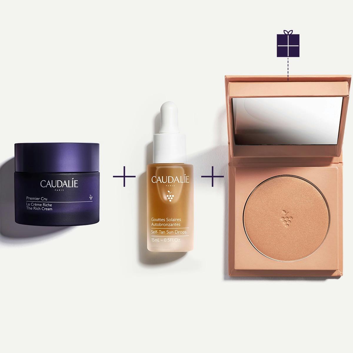 Caudalie Healthy Glow & Anti-Aging Trio – Rich Cream