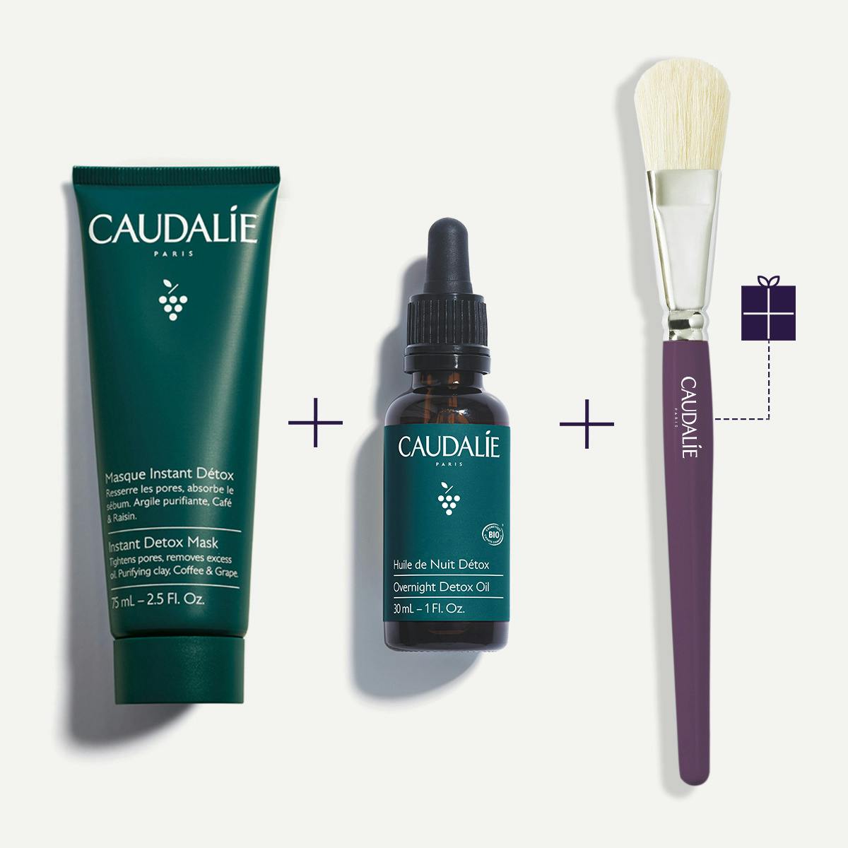 Caudalie Mixologie Detox Duo – Mask, Oil & Brush