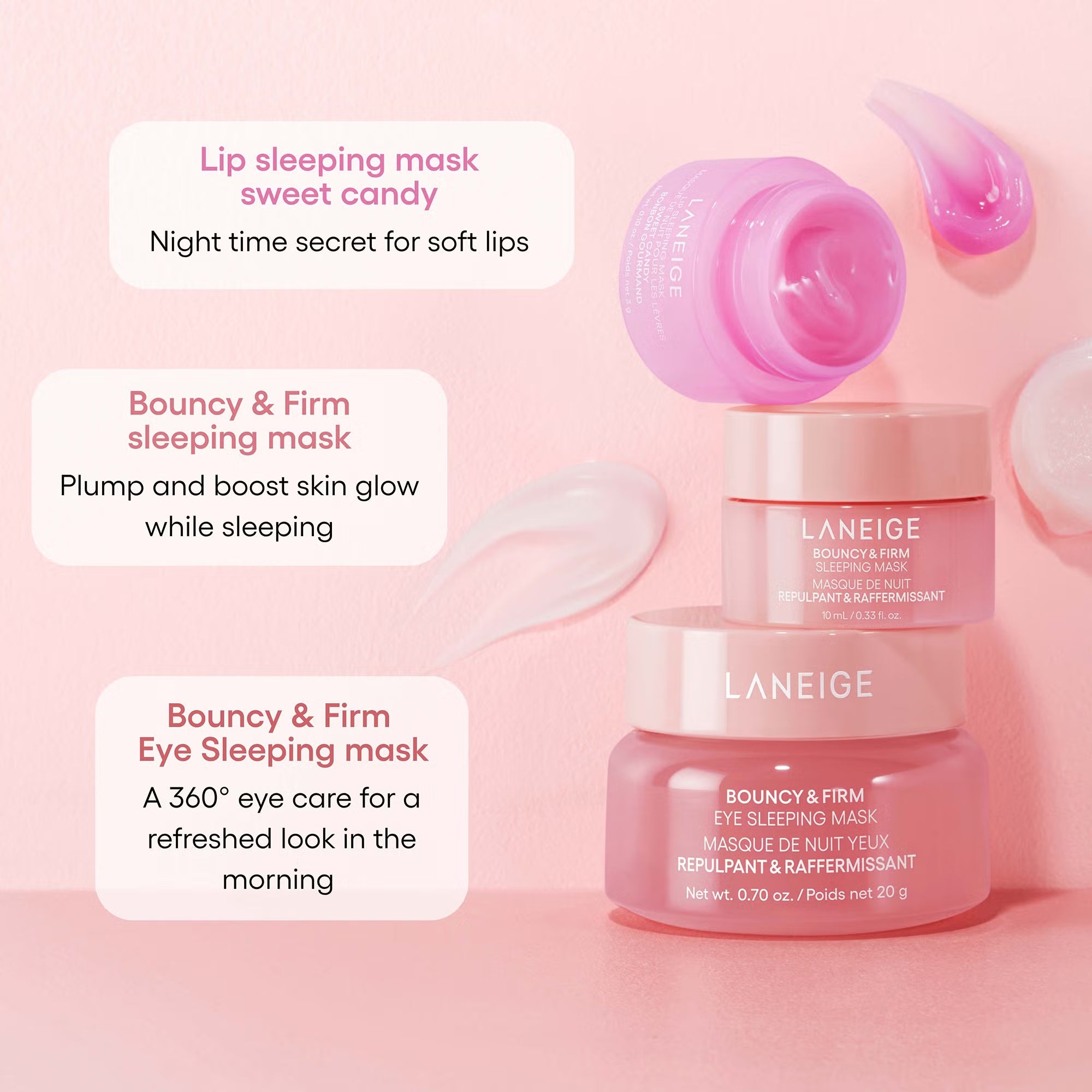 LANEIGE Trio Bouncy & Firm set za noćnu njegu