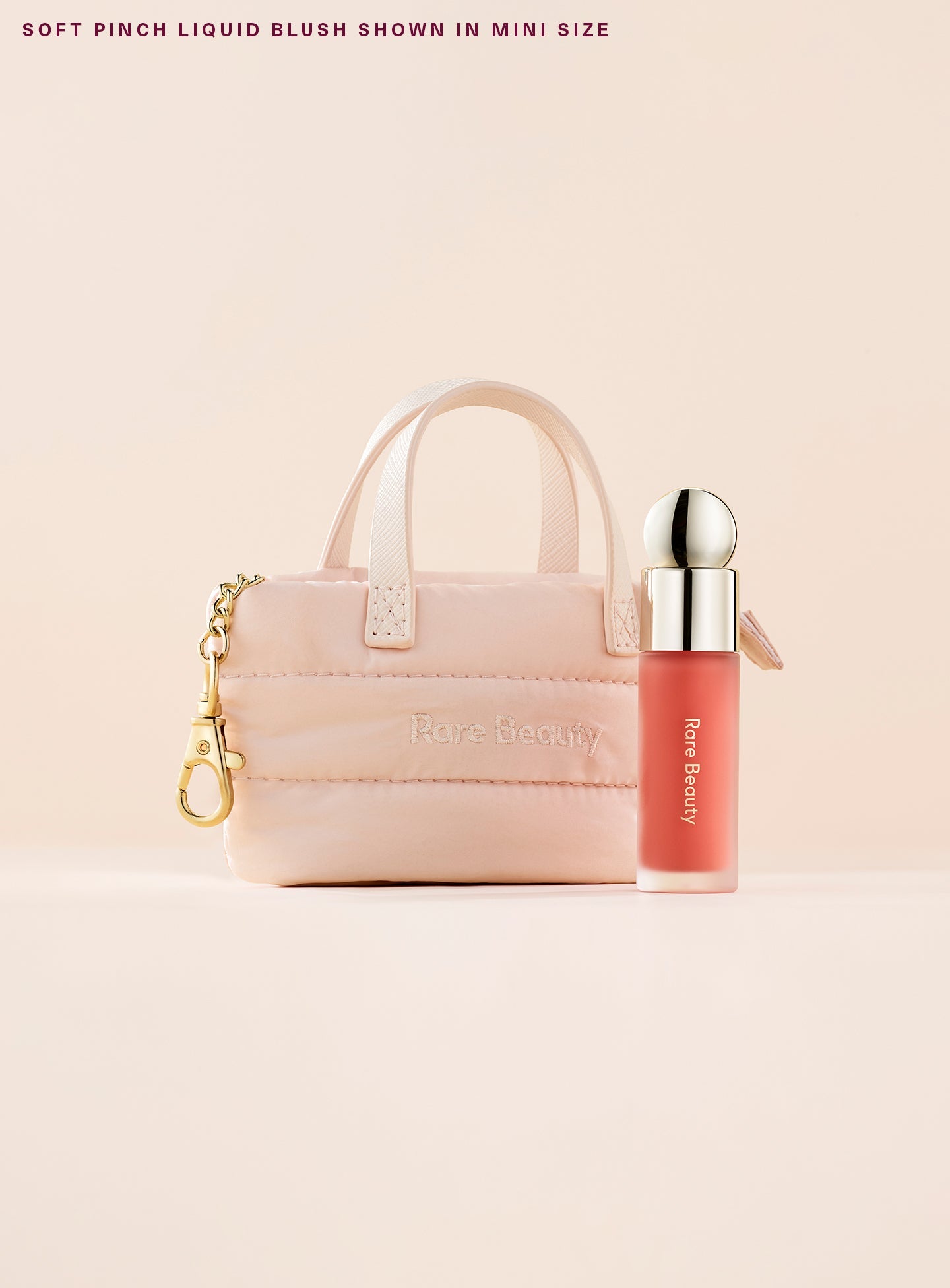 Rare Beauty Mini Puffy Tote Keychain