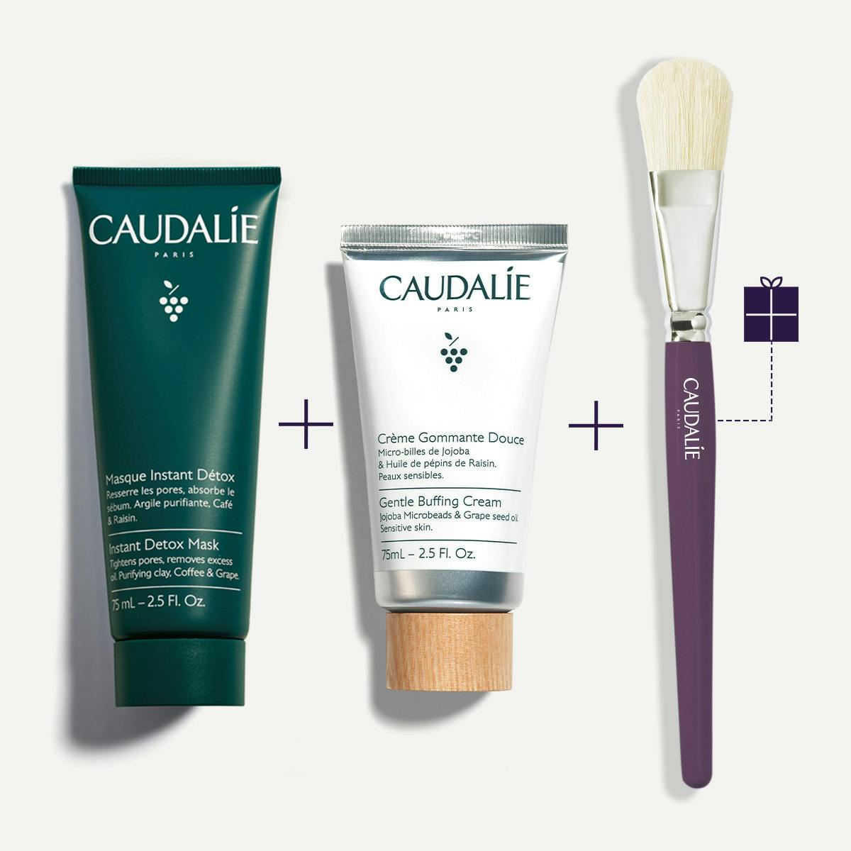Caudalie Detox Ritual – Mask, Scrub & Brush Set
